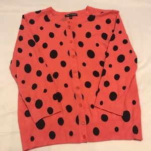 Cable & gauge polka dots sweater size M
